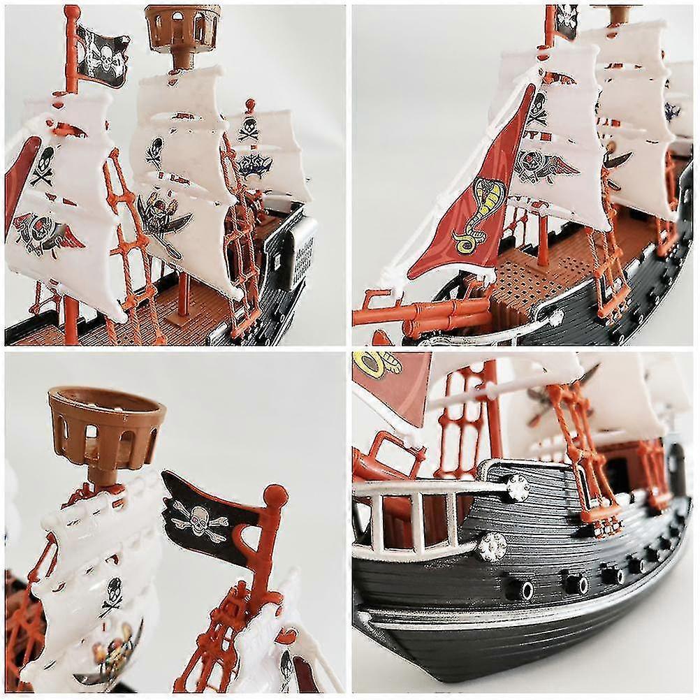 Childrens Pirate Ship Pretend Toy Home Decoration Ornaments Safety Durable Pirate Ship Model For Kids