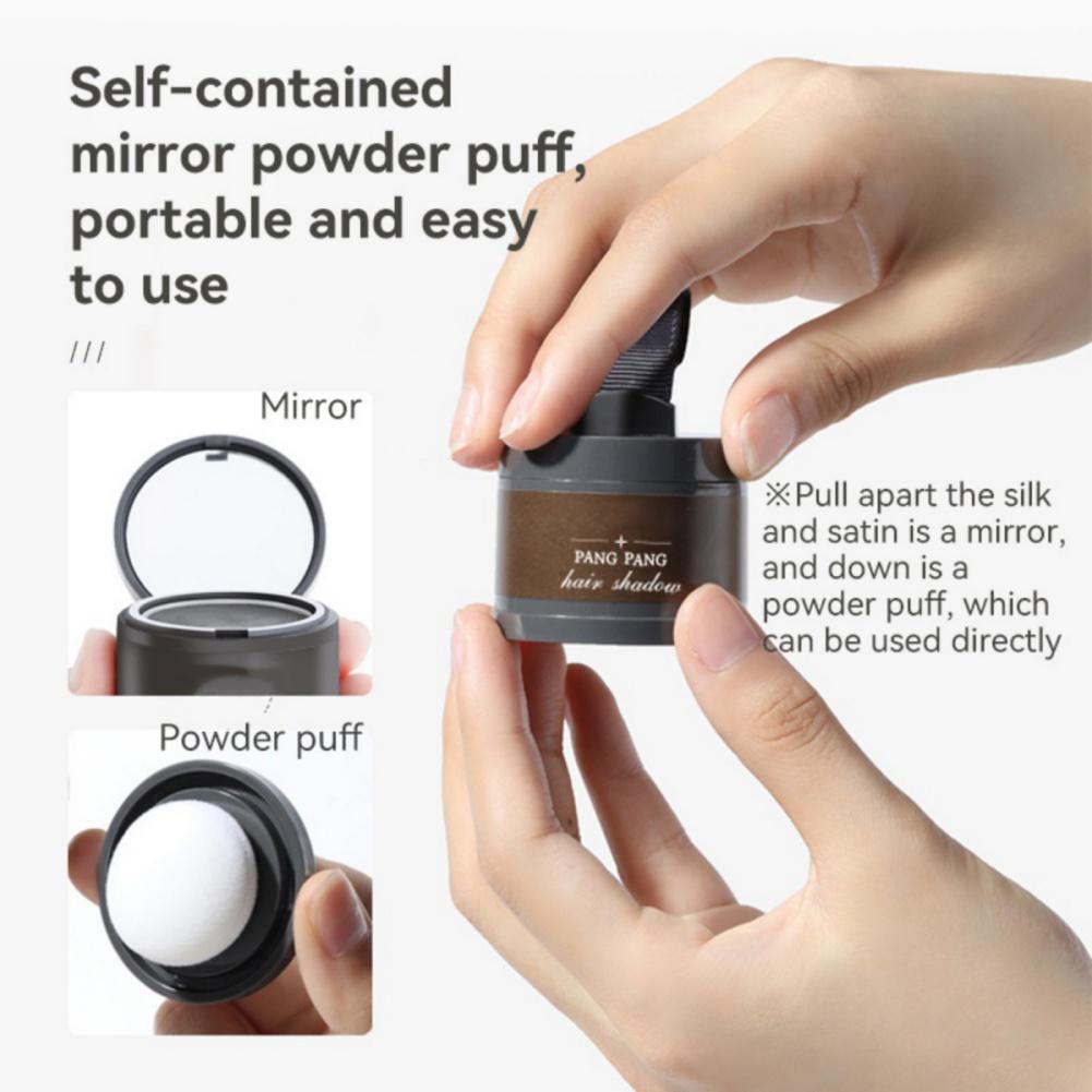 Hairline Fluffy Powder Hairline Shadow Powder Filler Forehead Refill Powder with Mirror and Powder Puff
