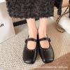 2025 spring Korean version of the new Mary Jane single shoes for women, comfortable with skirts, retro one-word buckle commuter single shoes for women