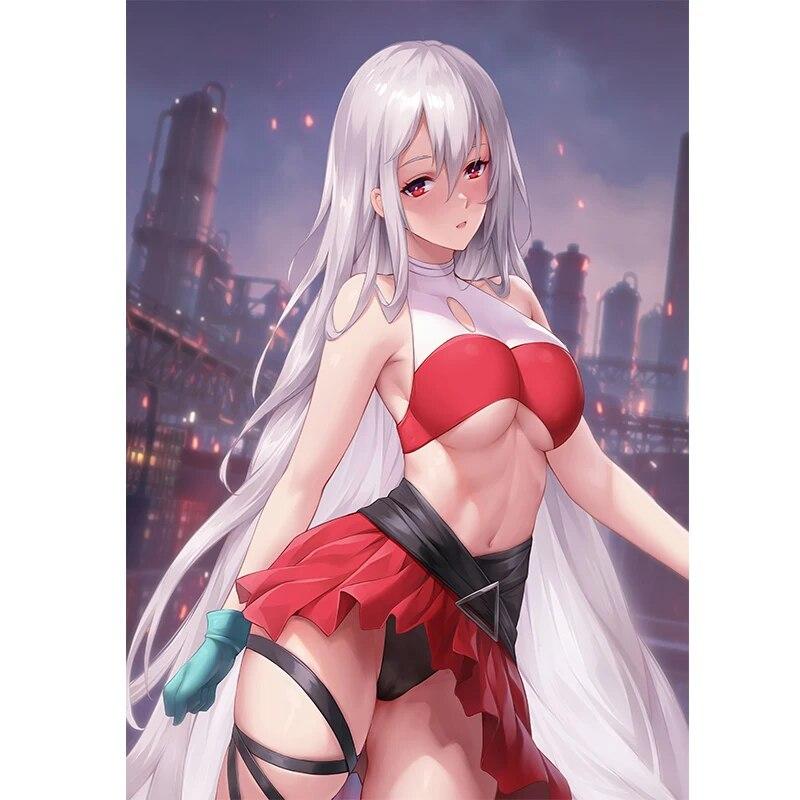 

Игра с принтом, черные чулки, Берез, обнаженная сексуальная девушка, художественный холст, постер для гостиной, спальни, дома, настенная картина