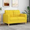Vidaxl 2-Seater Sofa, Light Yellow, 120 Cm, Upholstered In Fabric