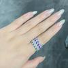 2022 High Carbon Diamond S925 Sterling Silver Zircon Ring for Women - Stylish Inter-Diamond Design