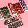 12Pcs/Set Christmas Themed Pencils For Kids Birthday Christmas Party Gift Cartoon Snowman Santa Claus Pencil For School Rewards