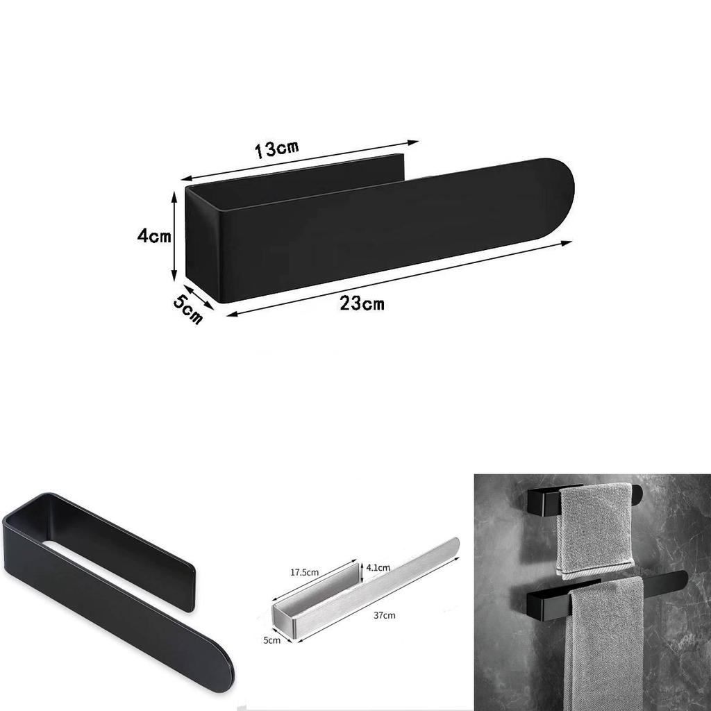 Stainless Steel Self Adhesive Towel Rack Wall Mount For Bathroom And Kitchen Storage