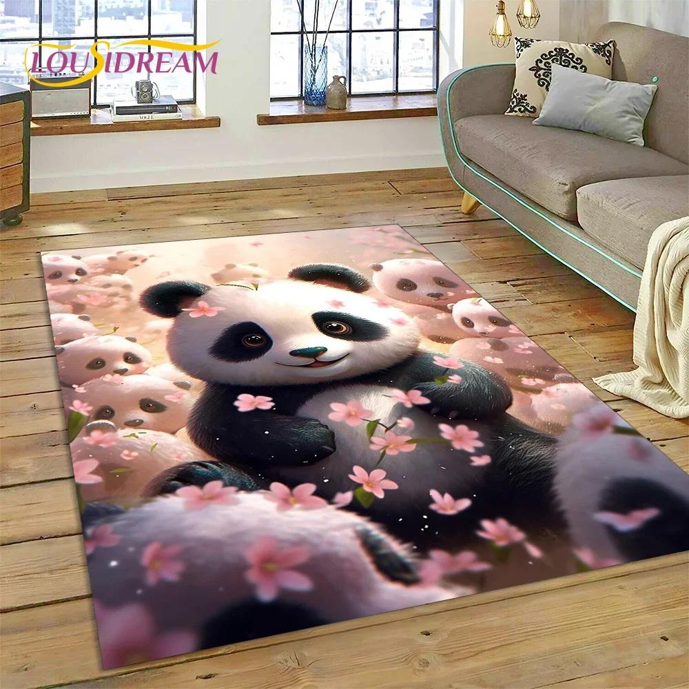Cartoon-süßer Panda-Traumtier-3D-Teppich für Schlafzimmer, Wohnzimmer, Heimsofa-Dekoration, Kinderspiel, große Dekor-Bodenmatte