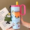 Twilight Ice Shield Insulated Cup, Large Capacity Stainless Steel Water Bottle for Men and Women, Customizable Design.