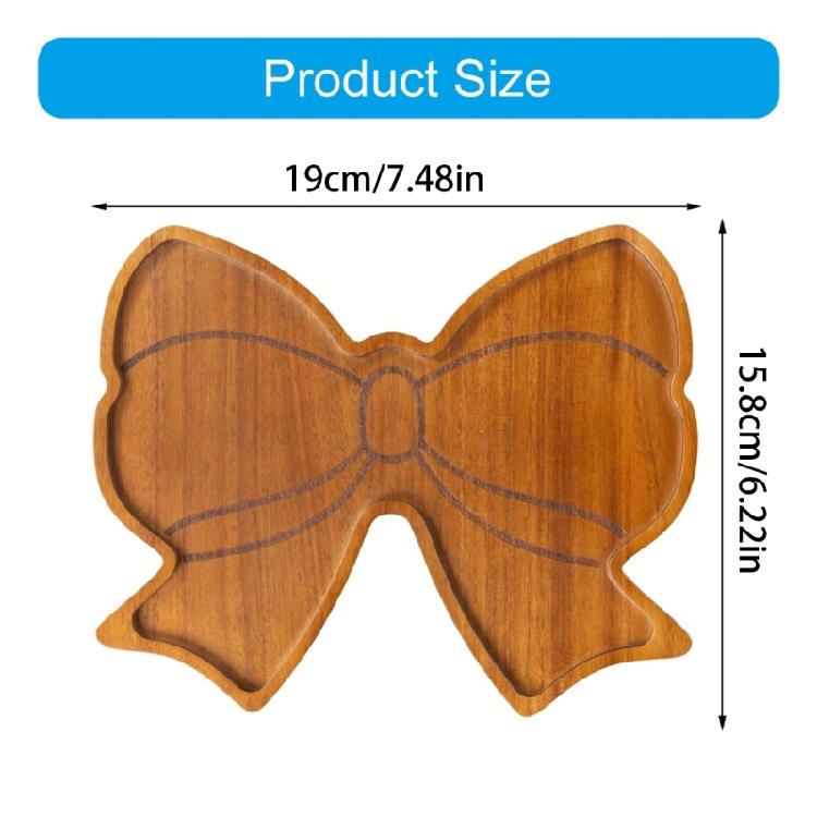 Wooden Fillable Bowtie Charcuterie Board Box for Wedding Birthday Party Decors Decorative Serving Platters and Trays