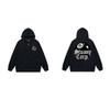 Mens Hooded Zip-Up Fleece-Lined Sweatshirt With Letter Print Casual Oversized Pullover Winter Jacket