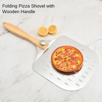 Detachable Rubber Wooden Handle Pizza Shovel, Cake Elevator,heat Dissipation,for Homemade Baking Fruit Pie,cake Bread,pizza Tool