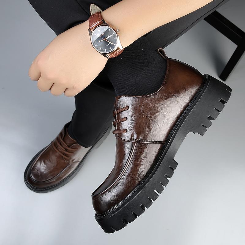 FashionAutumn Platform ankle botas British style mens fashioni leather boots designer shoes evening prom dress motorcycle boot
