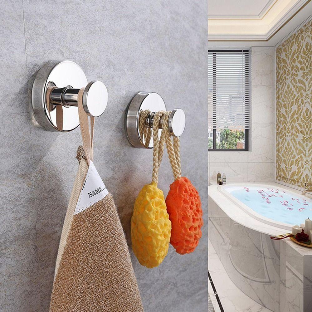 No Drill Christmas Suction Cup Hook Stainless Steel Door Back Hanging Rack Bathroom Hanging
