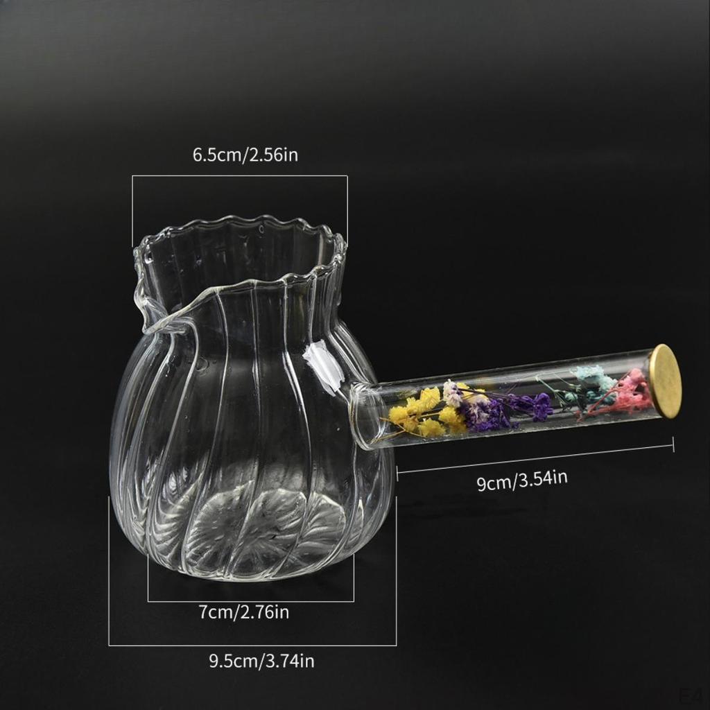 Clear Glass Pitcher Teapot with Handle Household Water Kettle Coffee Pot for Fruit Juice