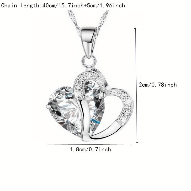 Chic Rhinestone Heart Pendant Necklace