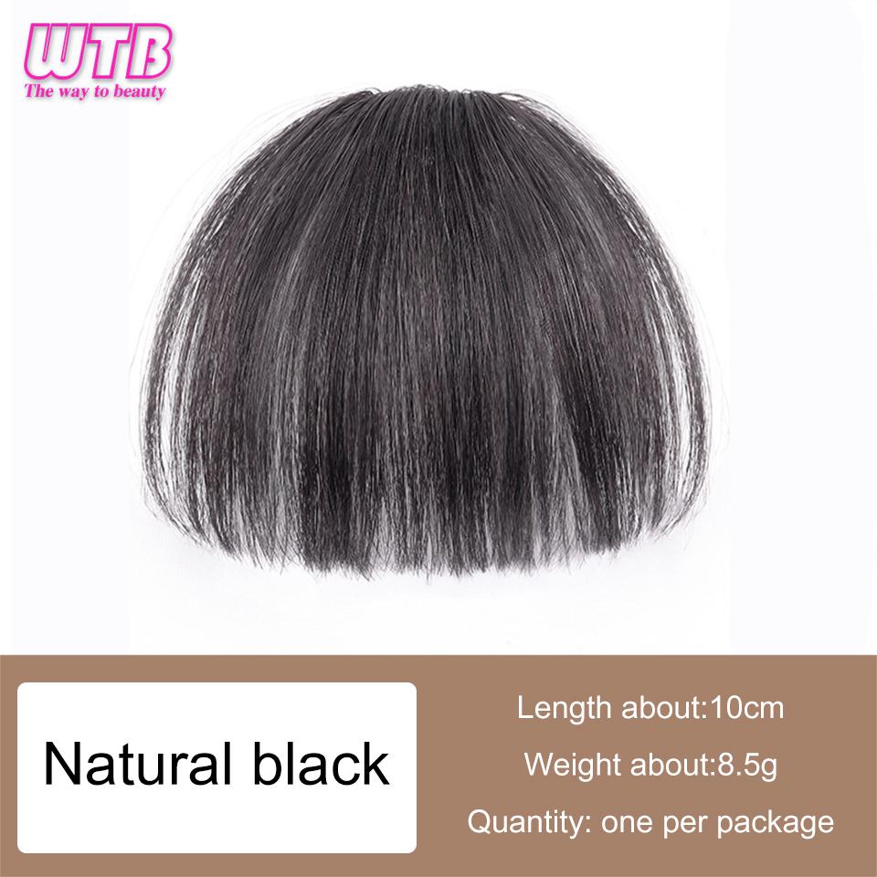 WTB Synthetischer Pony-Perückenteil, natürlicher realistischer gefälschter Pony für Damen, geeignet für den täglichen Gebrauch, Pony-Perücke