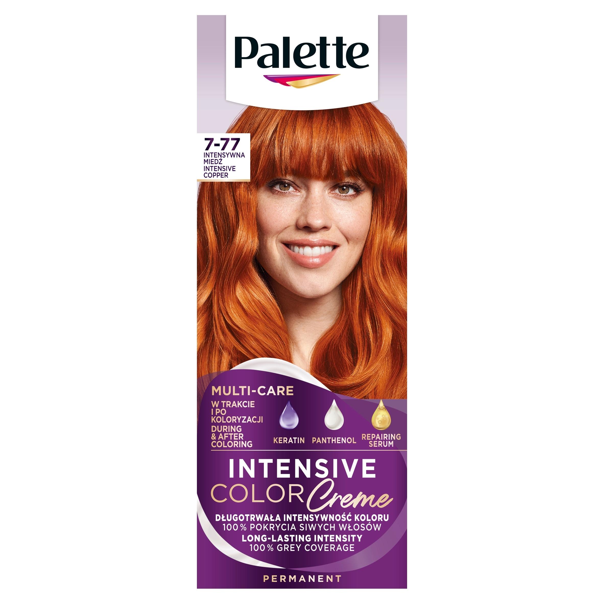 Palette Intensive Color Creme Trwała farba do włosów, Nie. 7-77 Intensywny