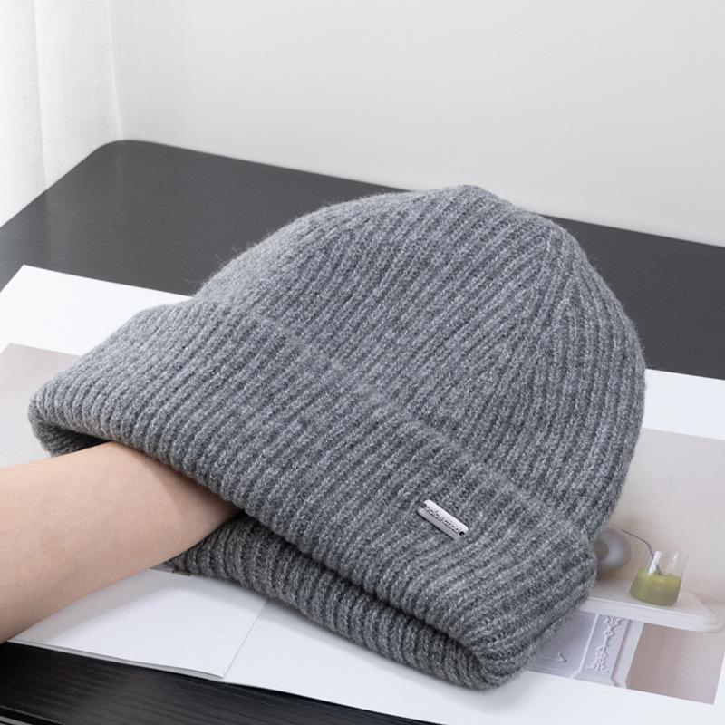 Wool Simple Knitted Hat for Children In Autumn Winter Small Face Warm Ear Protection Knitted Hat for Couples