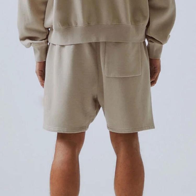 Fear Of God Essentials Brown Letter Embroidery Drawstring American Heavyweight Sports Shorts Unisex shorts FOG-FW19-1