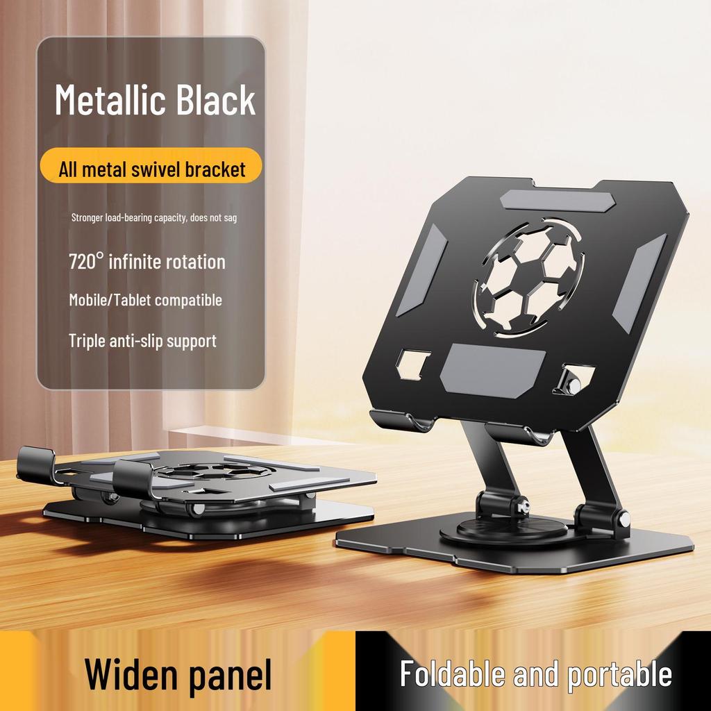 360° Rotating Foldable Metal Stand for Laptops, Tablets & Phones