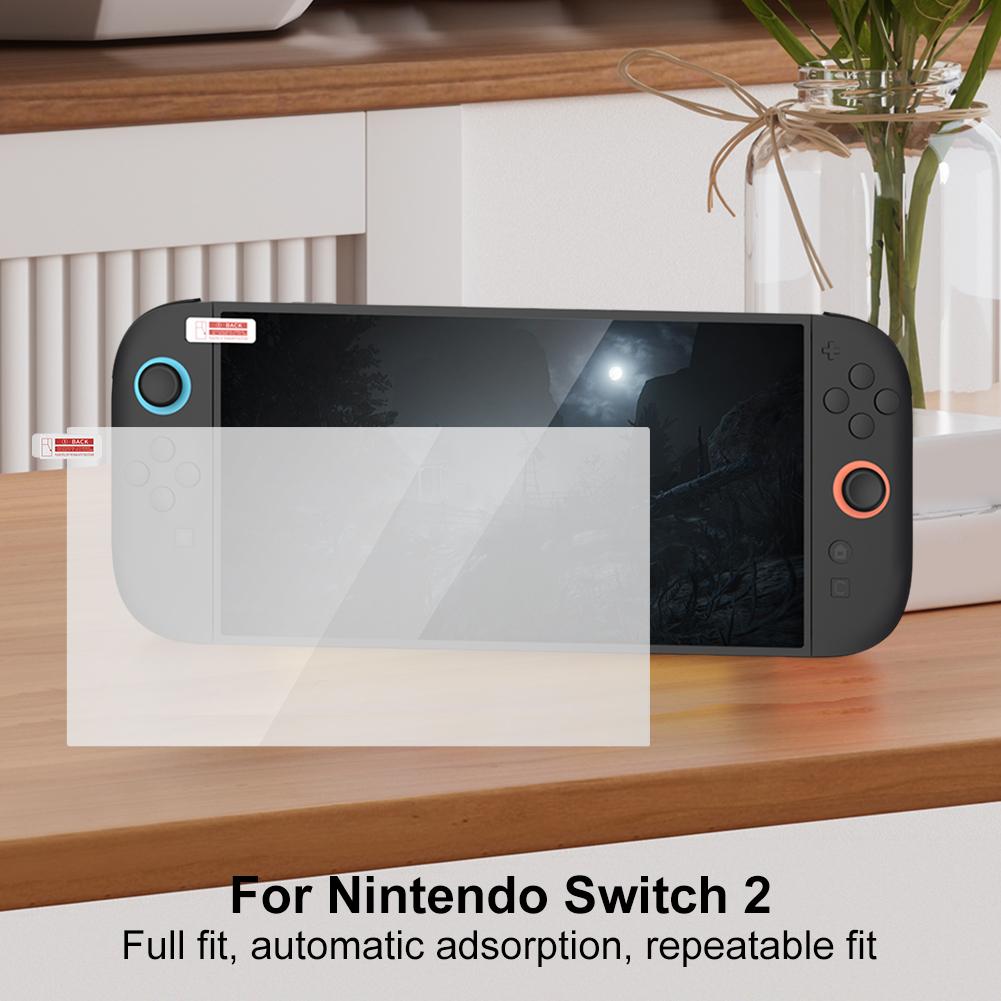 Game Console Screen Protector Film 2 PCS Anti-Scratch Tempered Glass Film Anti-Blue Light Ultra-Clear for Nintendo for Switch 2