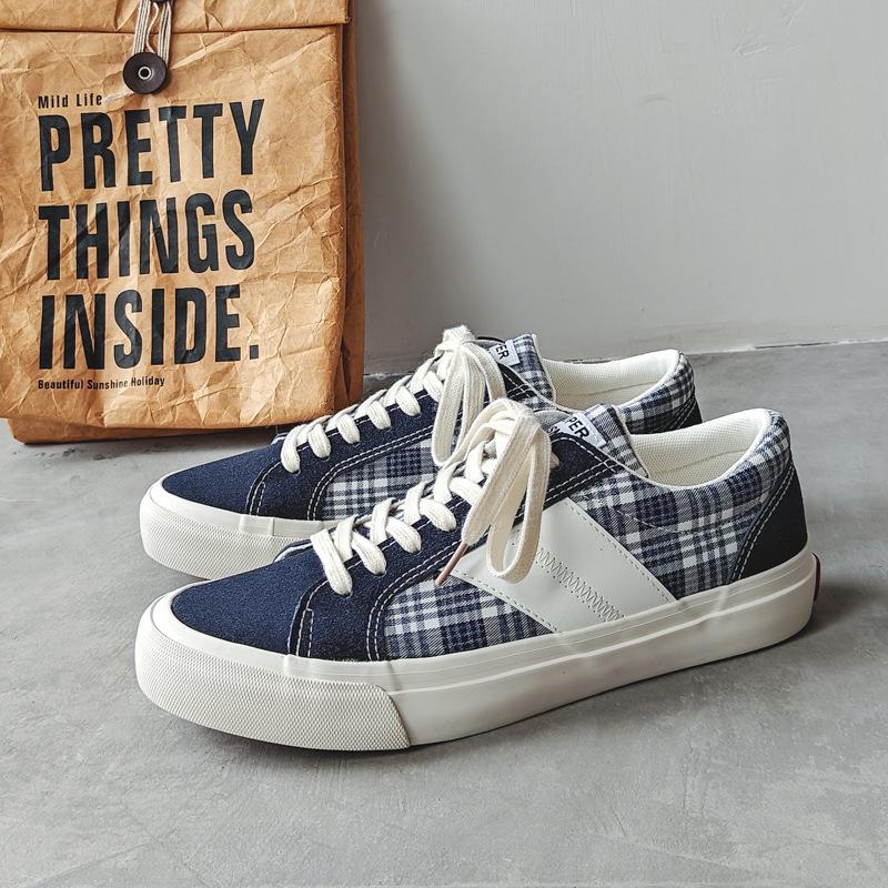 Autumn new breathable canvas shoes men's versatile sports skateboard shoes men's trend couple casual shoes