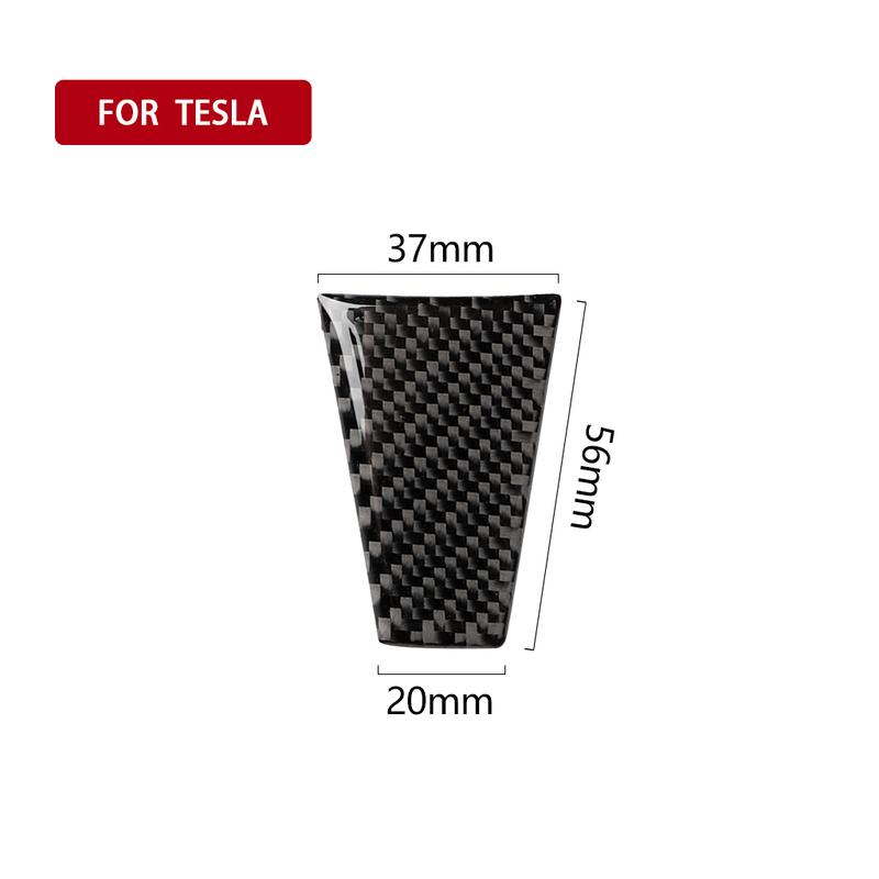 For Tesla Model S/X 2014- Car Interior Accessories Carbon Fiber Steering Wheel Decal Decorative Sticker