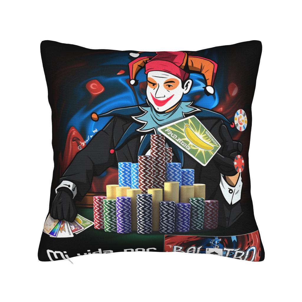 Game B-Balatro Joker card Funny Pillow Cover  Print Cushion Cover Retro Trendy Pillow Case For Living Room Sofa