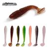 Two-Color T-Tail Soft Worm with Lead Head Hook for Bass and Mandarin Fish