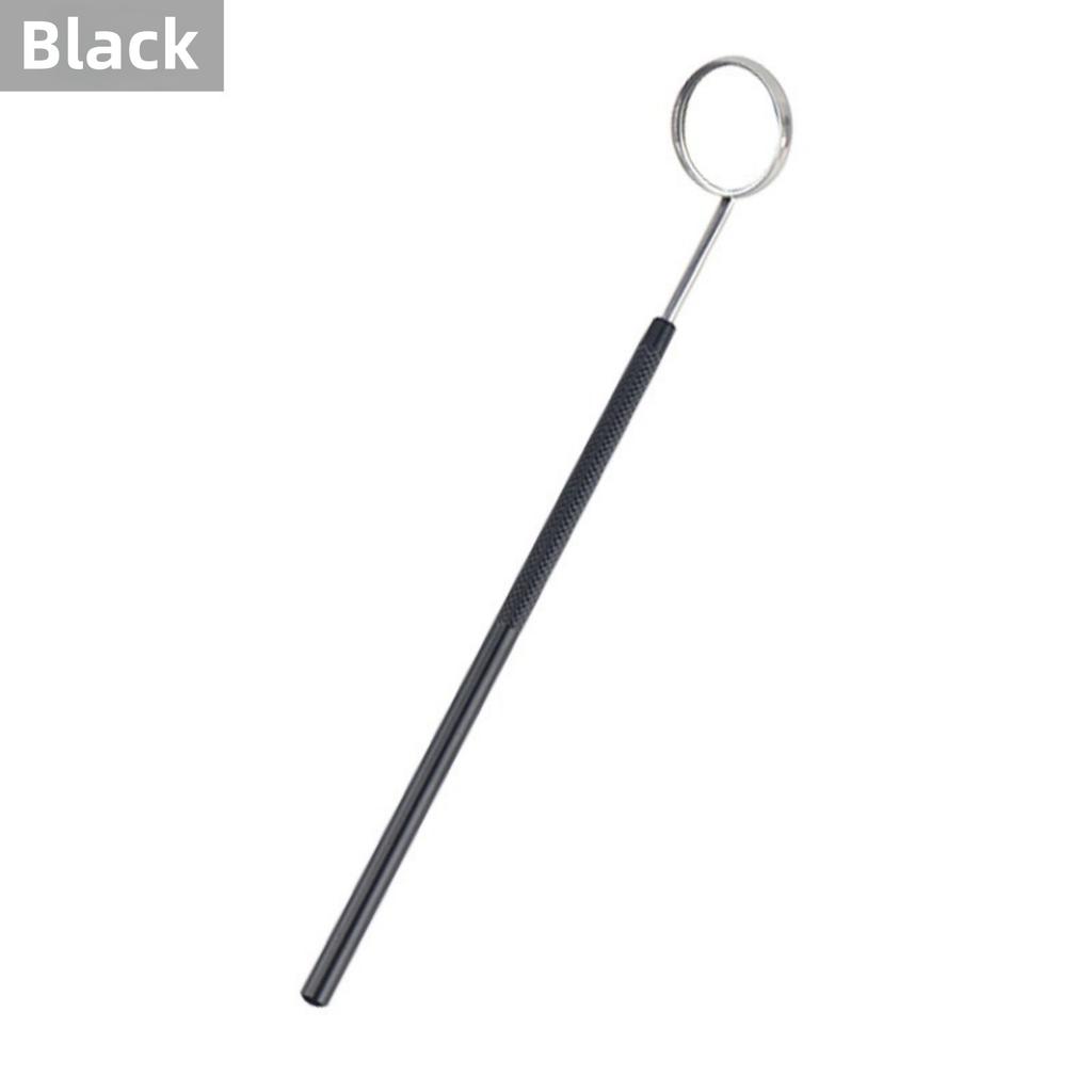 Tandlaboratorium Munsspegel Reflektor Odontoskop Multifunktionell Kontroll av Munnen Avtagbart Handtag i Rostfritt Stål 8 Färger