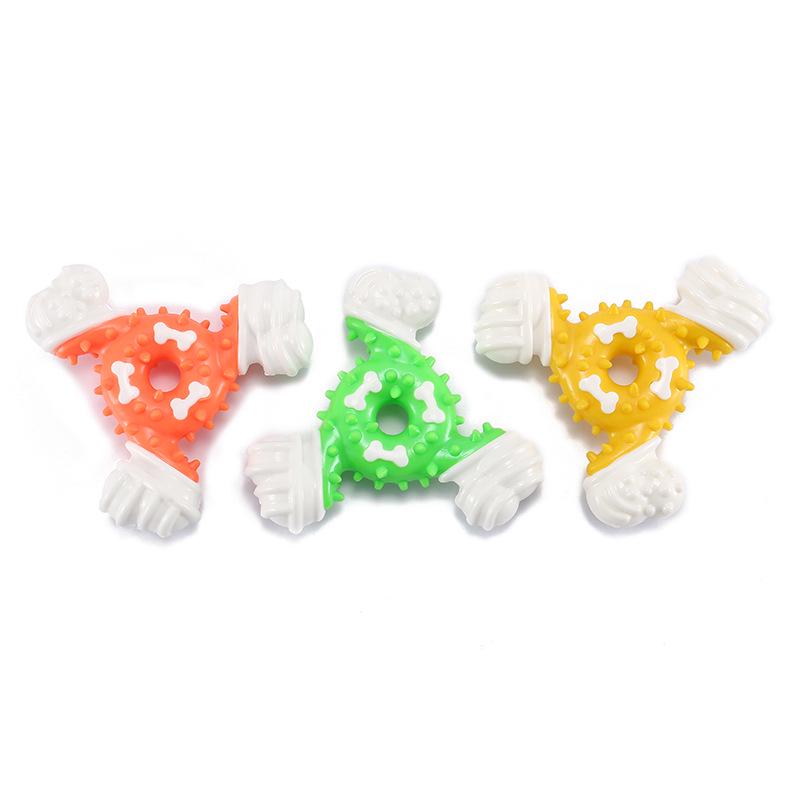 Nylon Chew Triangle Bone: Bite-Resistant, Teeth-Cleaning Dog Toy for Interactive Chewing & Boredom Relief