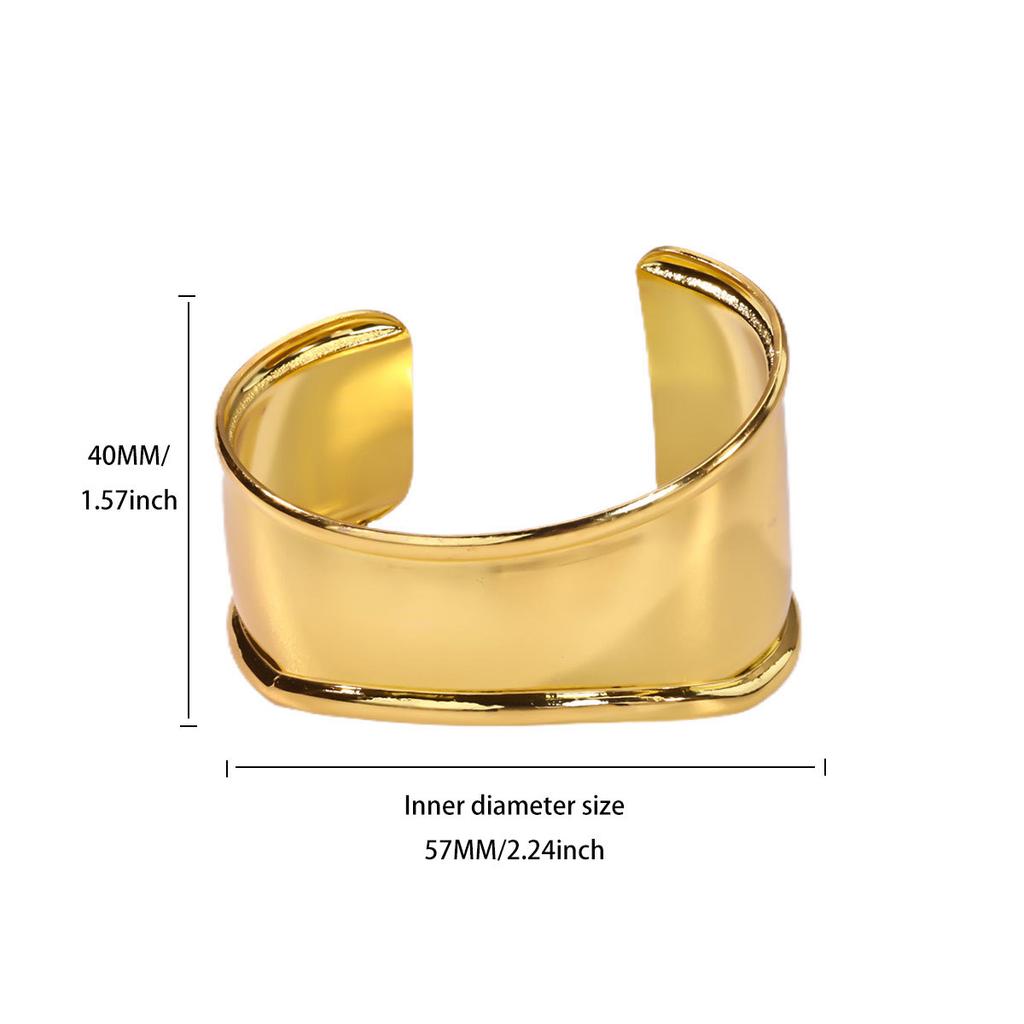 Retro exaggerated sunflower wide version open bracelet personality simple temperament punk jewelry