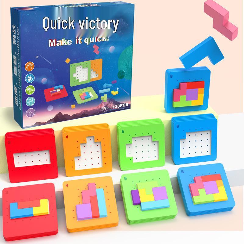 Interactive Parent-Child Battle Building Blocks Puzzle Game
