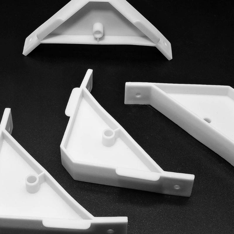 Pack of 12 Plastic 90 Degree Corner Bracket Rack for Secure Cabinet Countertops And Shelf Installation Furniture Support