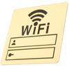 1 Pc Robust Golden WiFi Sign for Hotel Children's Room