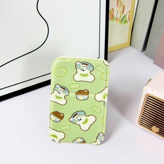 Cartoon Puppy Folding Makeup Mirror Portable Travel Home Bedroom Desk Vanity Mirror High Clarity Men Women Pocket Cosmetic Mirror