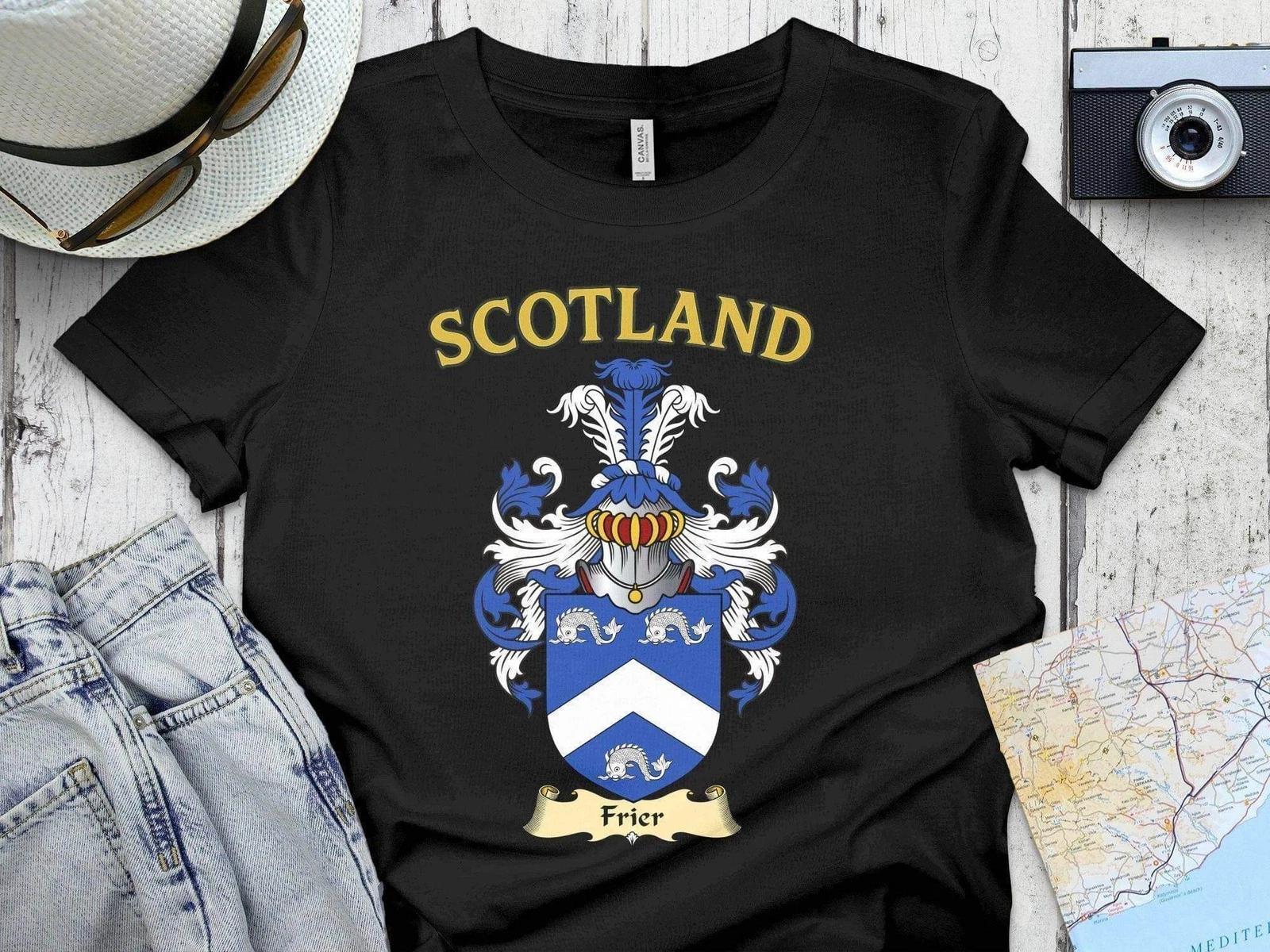 Frier Family Crest Heritage Design Emblem T-Shirt S