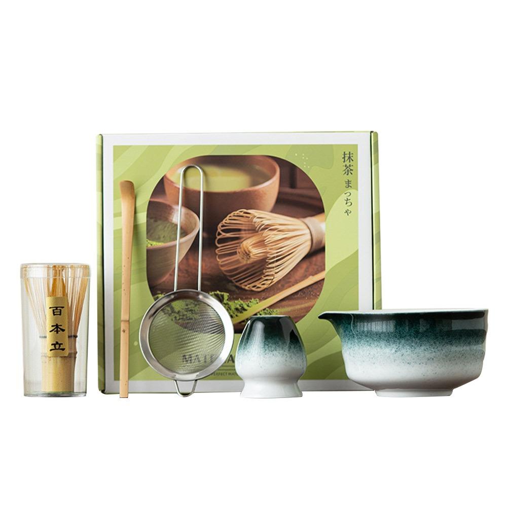 

5PCS Reusable Matcha Whisk Set Bamboo Ceramic Japanese Chasen New Japanese Matcha Tea Set Stirring Style 8