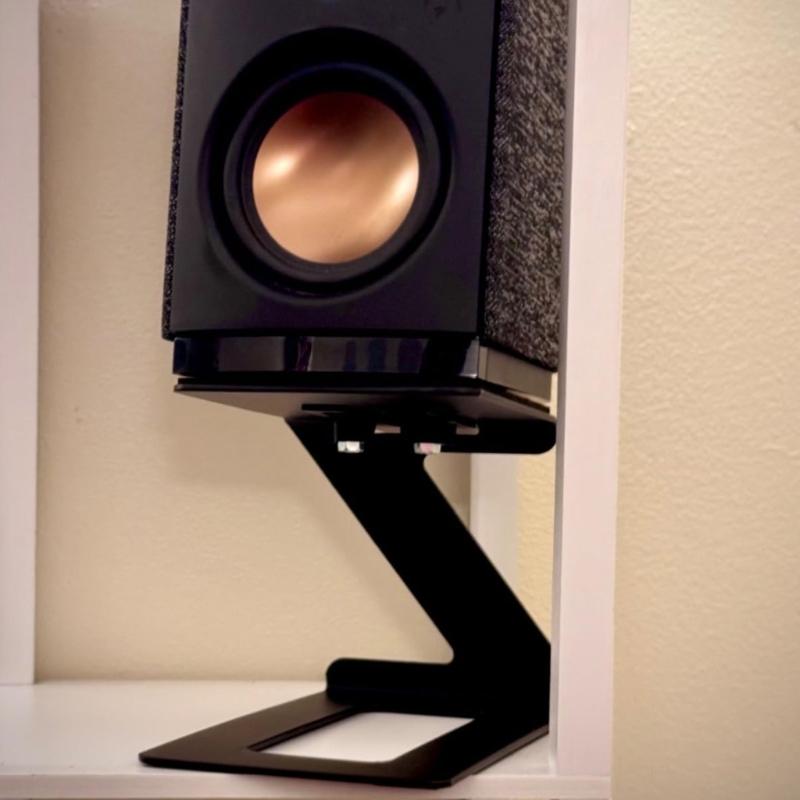 2 Stück Desktop-Lautsprecherständer Auskragende Lautsprecherhalterung Hochbelastbares Metall Regallautsprecher Erhöhungen Halter Langlebig