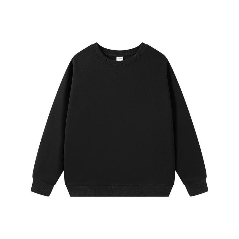 Modisches 330g Oversized Casual Herren American Streetwear Einfarbig Rundhals Sweatshirt - Herren Herbst Winter Basic Sweatshirt