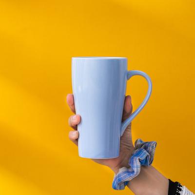 Nordic Style Solid Color Mug Large Capacity Household Water Cup Ceramic Water Cup Coffee Cup Milk Cup Breakfast Cup