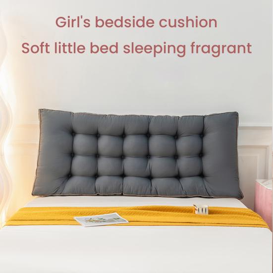 Headboard Pillow Headboard Backrest with Elastic Strap Bed Waist Support Cushion Daybed Bolster for Dorm Bedroom Sitting Reading