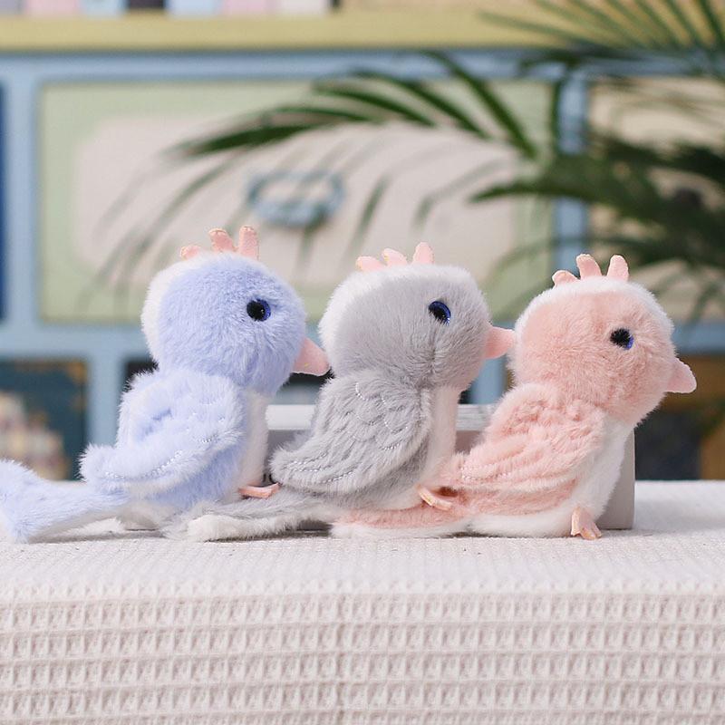 Plush Bird Keychain Cute Small Sparrow Toy For Bag Decoration And Collectors