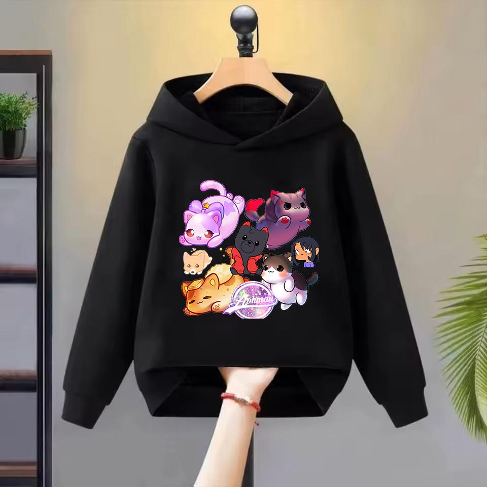 Game Aphmau Graphic Hoodies Children Hooded Sweatshirt Kawaii Girls Pullover Winter Warm Hoodie Kids Clothes Boys Coat Autumn