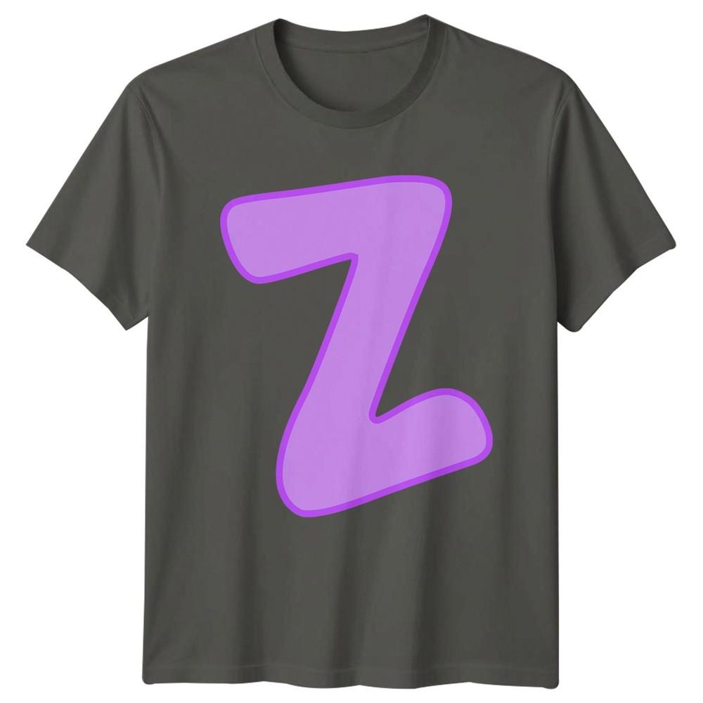 Purple C Letter Alphabet Initial Unisex Unisexs Graphic Tee Shirt S