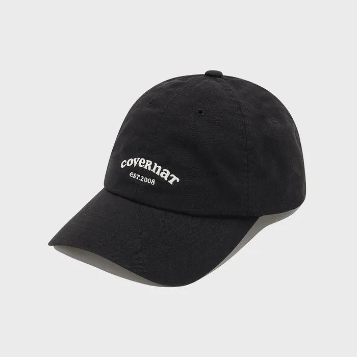 [Standard Fit] Cloverheart Arch Cooper Logo Ball Cap Black
