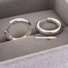 BF CLUB 925 Sterling Silver Earrings For Women Trendy Simple Retro Round Earring Jewelry Prevent Allergy Party Accessories