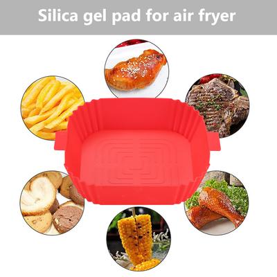 20cm Heißluftfritteusen Ofen Backblech Frittierkorb Matte AirFryer Silikon Topf Runde Ersatz Grillpfanne Zubehör