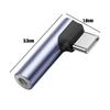 USB Type C To 3.5mm Audio Adapter USB C To 3.5mm Aux Jack Female Right Angle Headphone Converters for IPhone 16 Pro Max Samsung