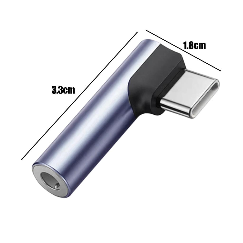 USB Type C To 3.5mm Audio Adapter USB C To 3.5mm Aux Jack Female Right Angle Headphone Converters for IPhone 16 Pro Max Samsung
