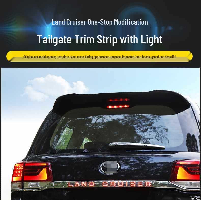 LED Rear Tailgate Trim Strip with Brake Lights for 2008-2023 Land Cruiser