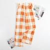 Women's Elastic Waist Plaid Fleece Pajama Pants Loose Fit Sleep Pants For Loungewear